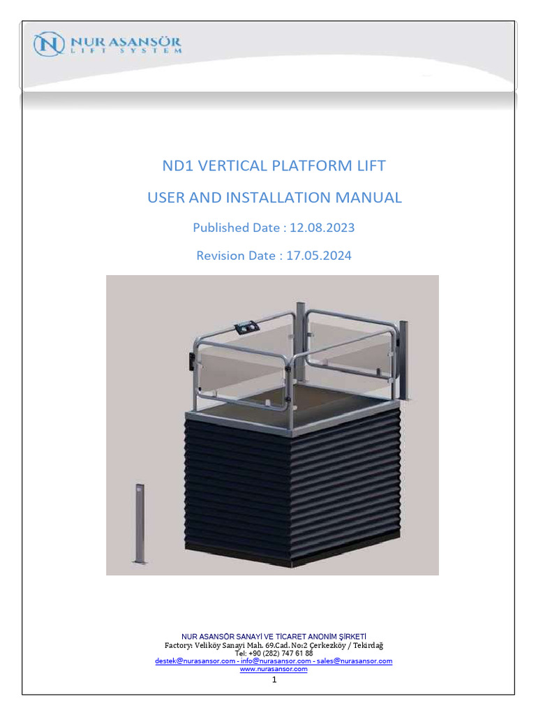 ND1 User and Installation Manual | PDF | Elevator | Switch