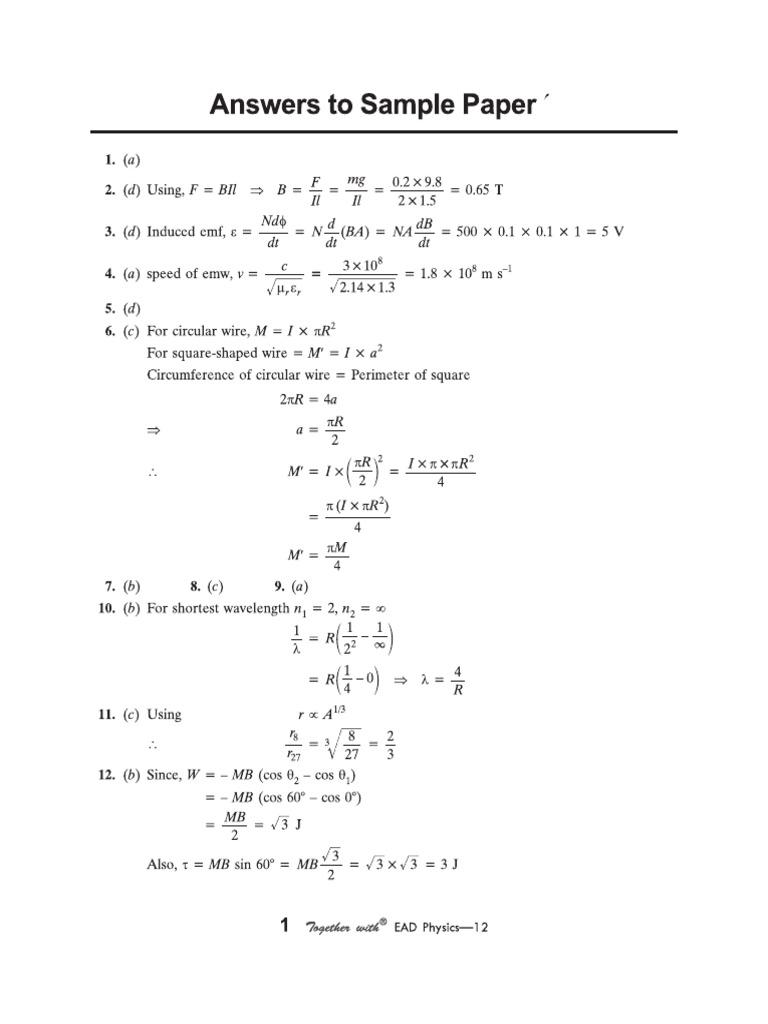 Test 9 Solutions | PDF