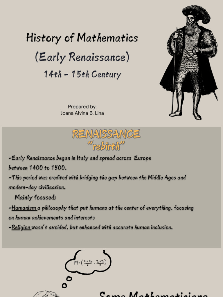 History of Mathematics Early Renaissance | PDF | Infinity | Mathematics