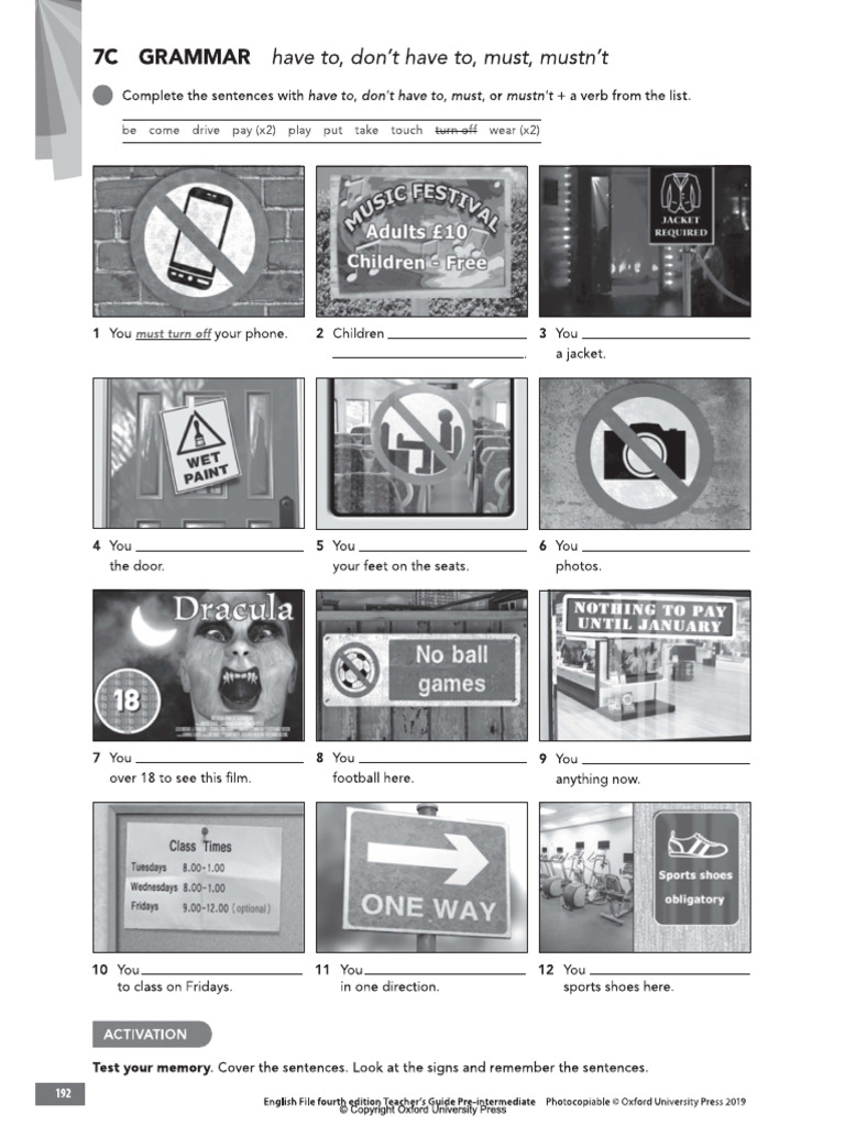 English File Grammar 7c | PDF