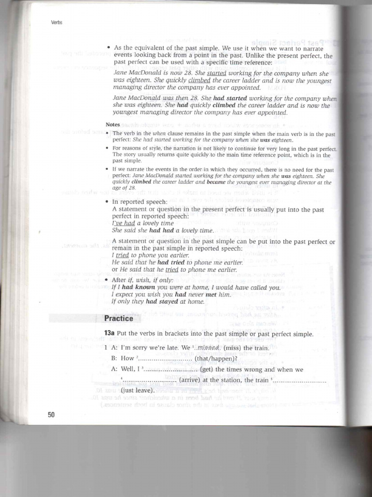 Past Simple - Past Perfect | PDF