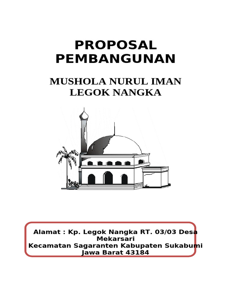 Proposal Masjid Al-Muhajirin JPT | PDF