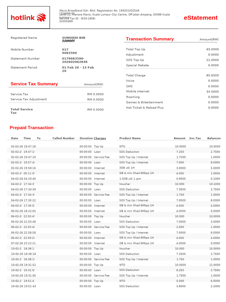 Estatement Converted | PDF | Fee | Payments