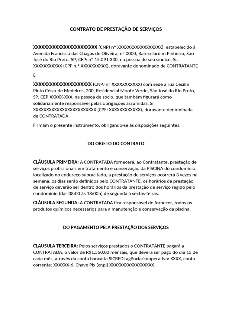 Contrato de Prestação de Serviços | PDF