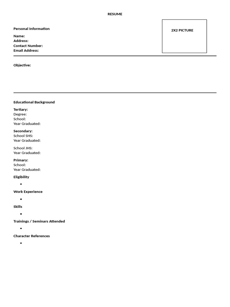 Resume Format | PDF