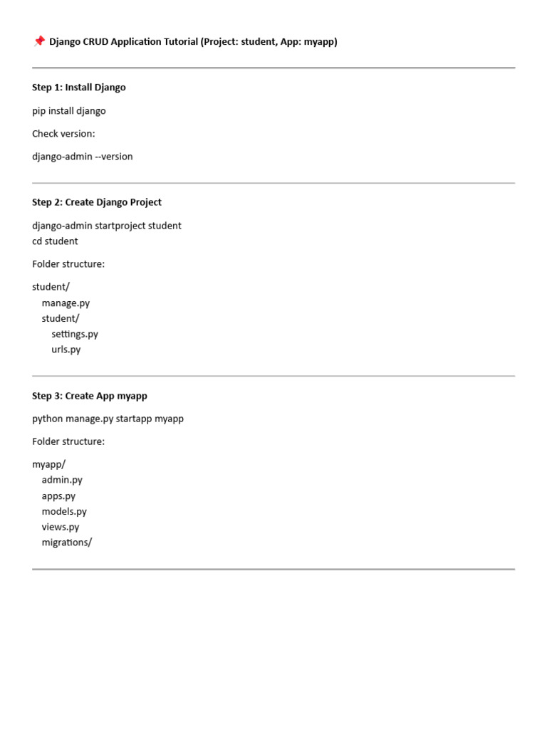 ? Django CRUD Application Tutorial | PDF | Web Development | Software
