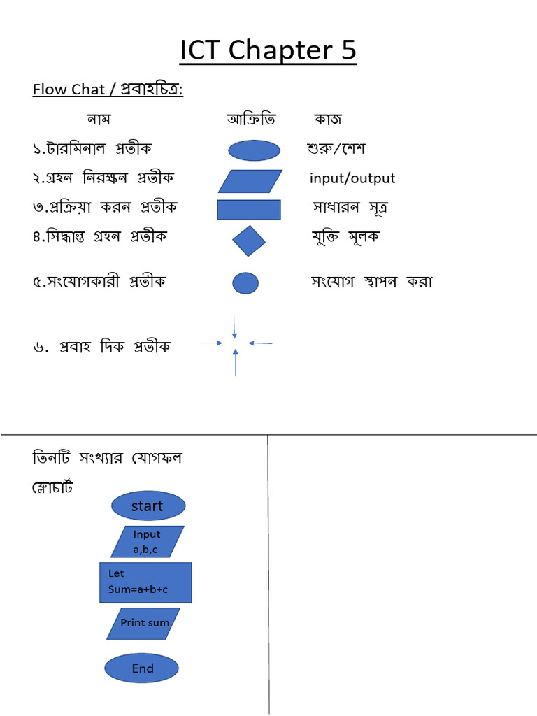 ICT Chapter 5: Flow Chat | PDF
