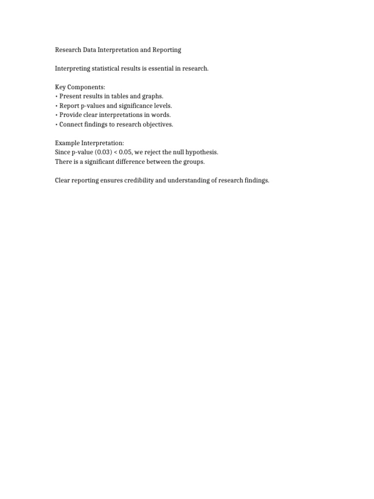 5 Research Data Interpretation and Reporting | PDF