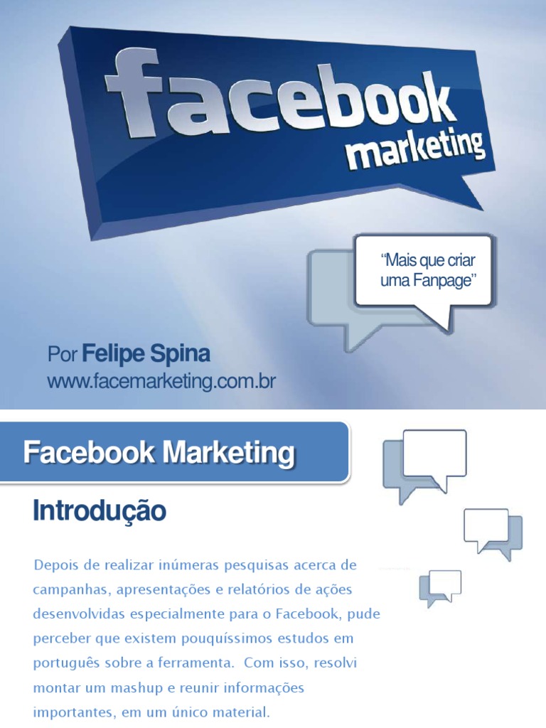 Facebook Marketing Ebook | PDF | Facebook | Publicidade