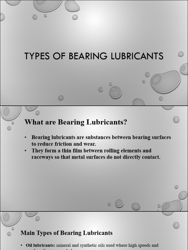 The Bearing Lubricants | PDF | Lubricant | Bearing (Mechanical)