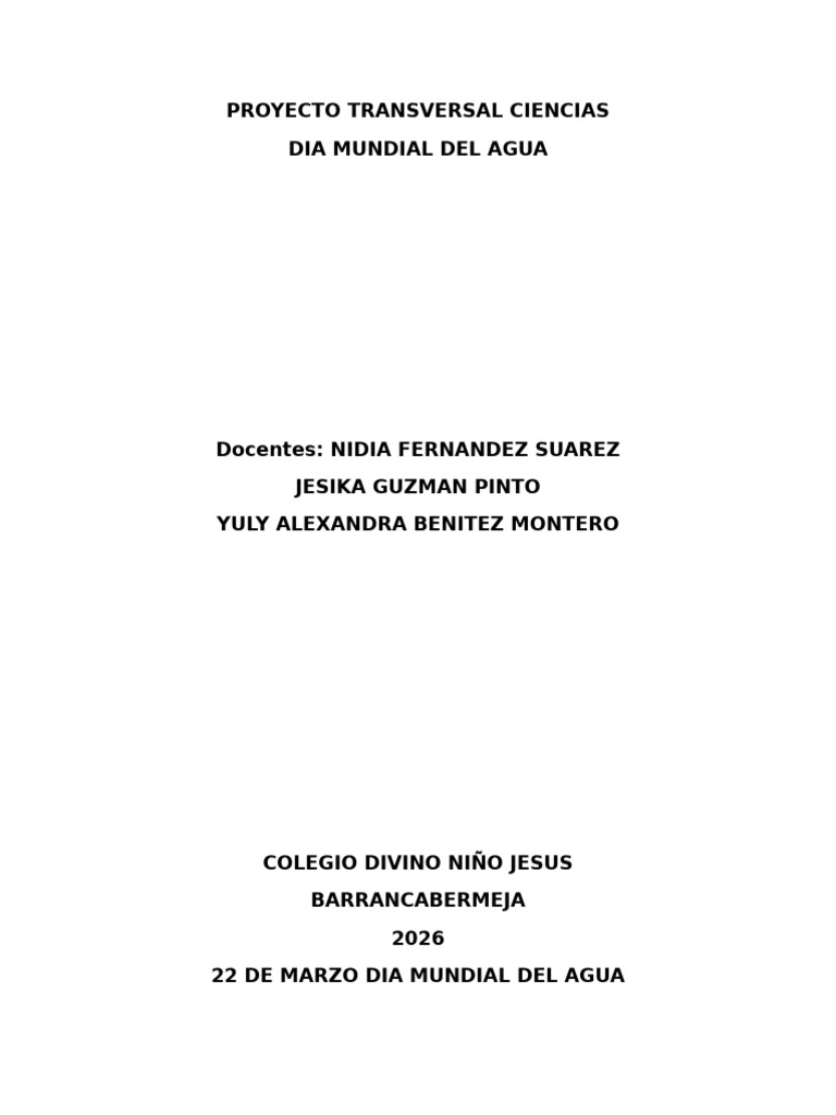 22 de Marzo Dia Mundial Del Agua | PDF | Agua | Propiedades del agua