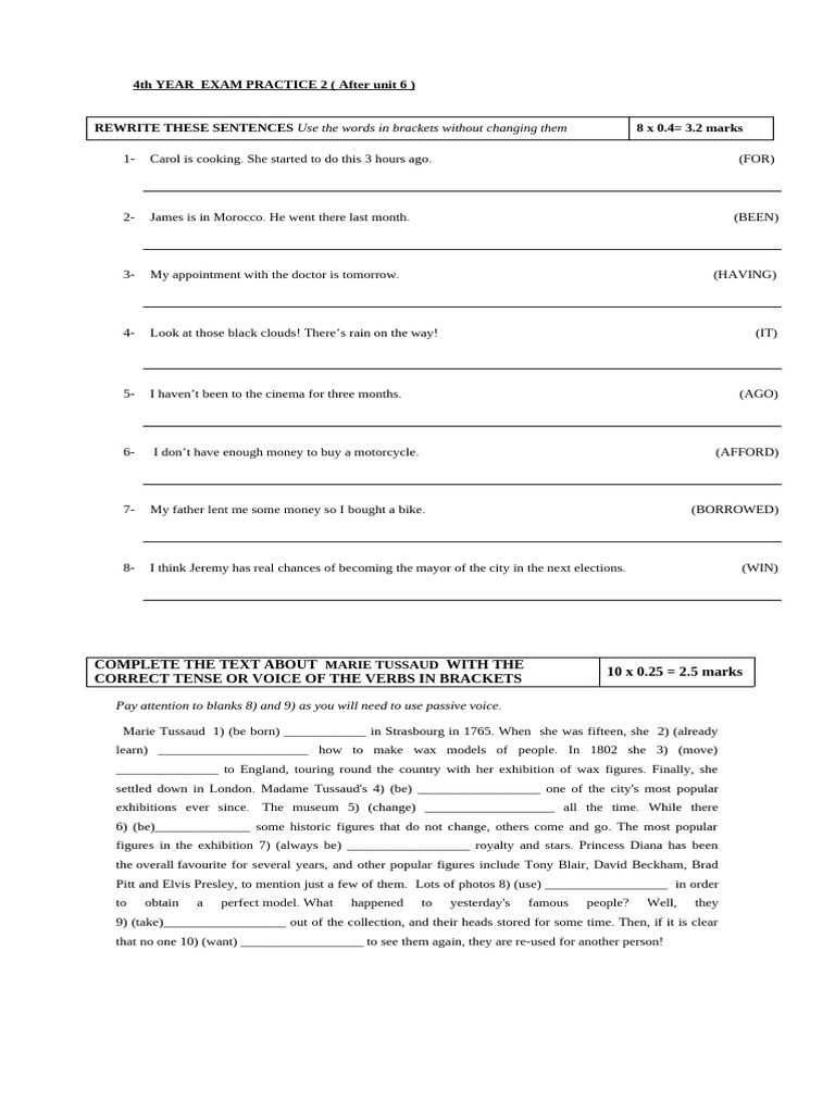 4th YEAR EXAM PRACTICE 2 | PDF | Language Families | Linguistic Typology
