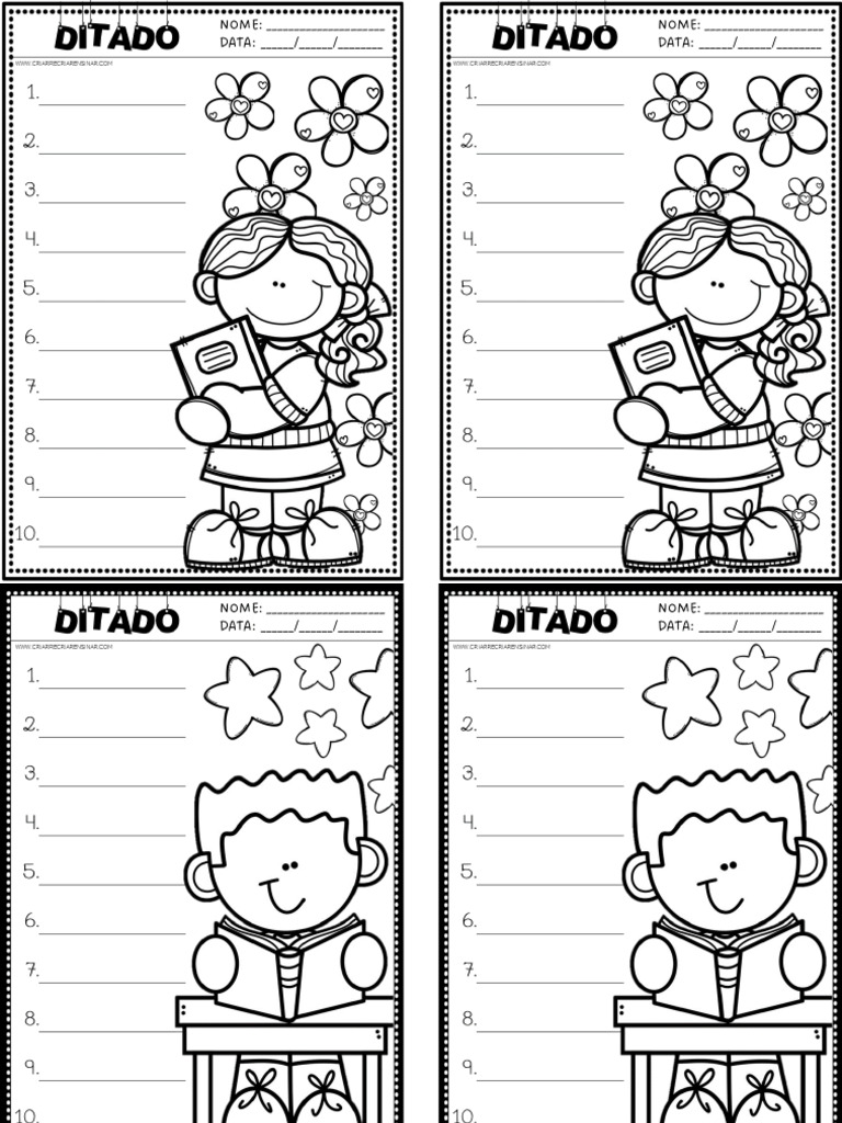 1ºa - Ditado - 11 Cópias | PDF