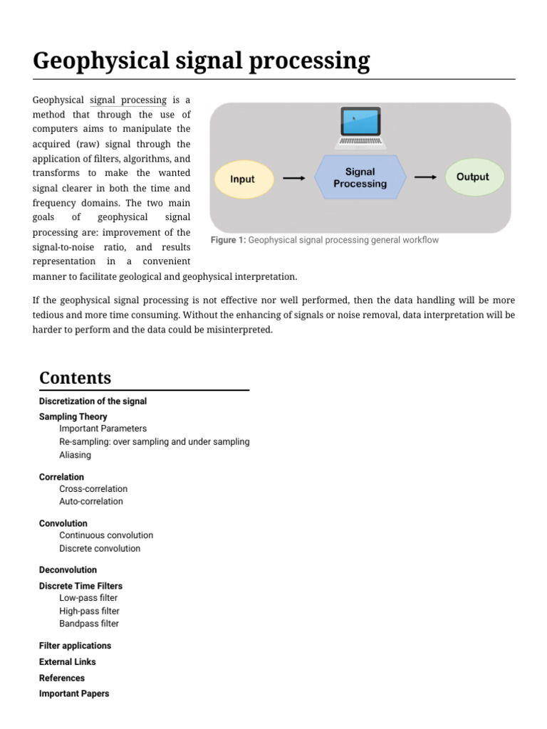 Geophysical Signal Processing - SEG Wiki | PDF | Sampling (Signal ...