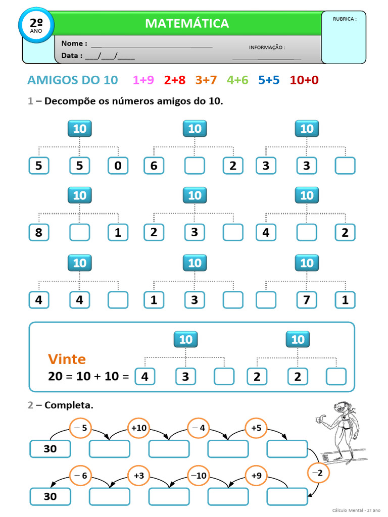 1 Mat2 Cálculo Mental I-1 | PDF