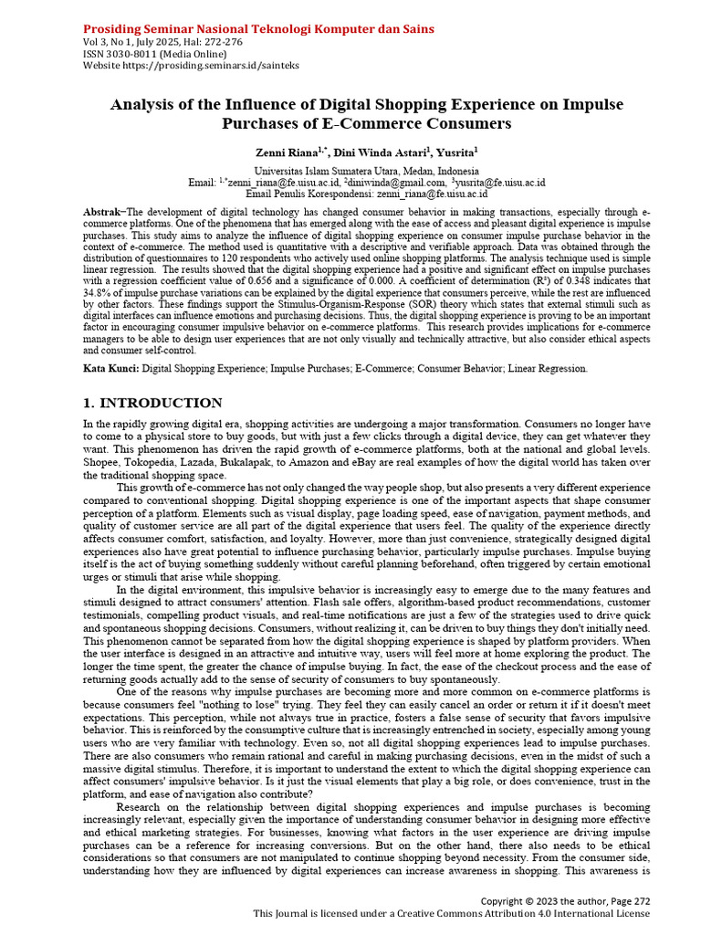 ANAYSIS OF DIGITAL SHOPPING CUST | PDF | Consumer Behaviour | Validity ...
