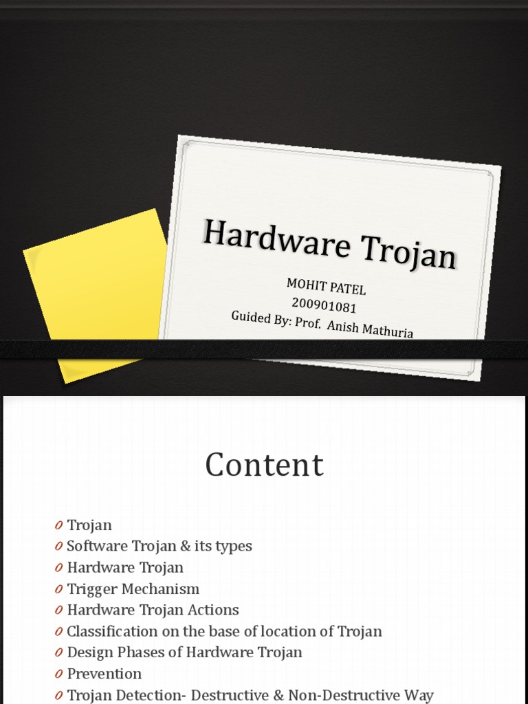 Hardware Trojan Malware Denial Of Service Attack