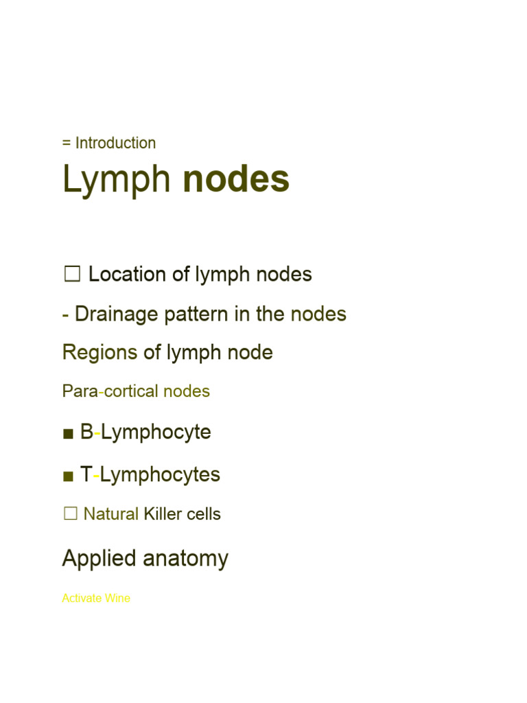 Histology of Lymph Nodes | PDF | Lymph Node | Lymphatic System