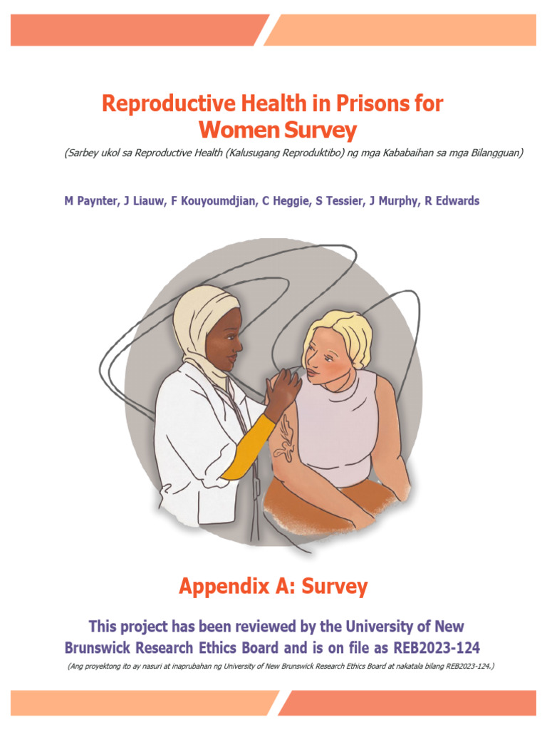 Reproductive Health in Prisons For Women Survey Questionnaire ...