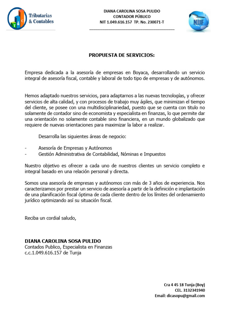 Propuesta de Contabilidad | PDF | Contabilidad | Contador
