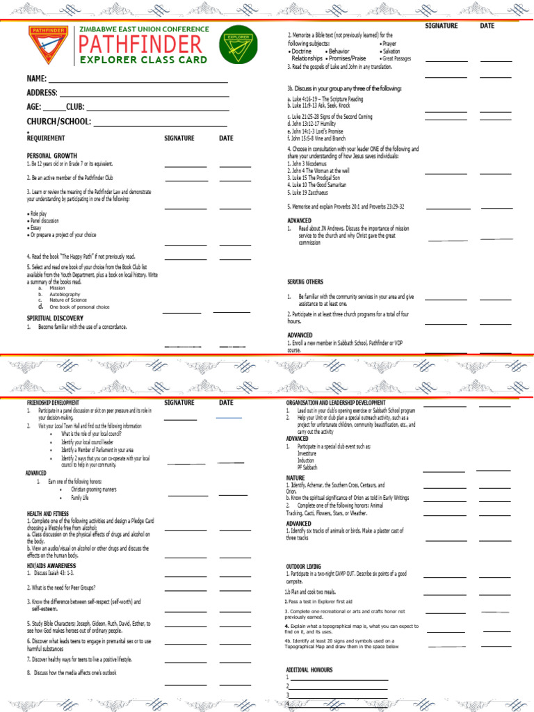 Explorer Class Card New Edition Corrected | PDF | Gospel Of Luke ...