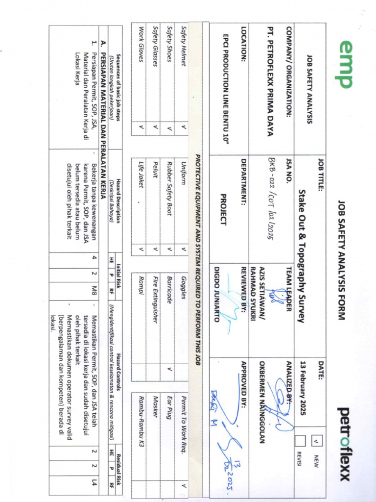 BKB 022 Cot 02 2025 Jsa Topografy Survey | PDF