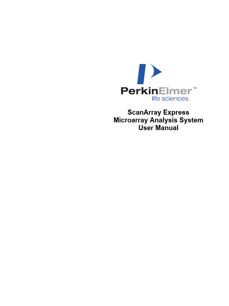 ScanArray Express User Manual | PDF | Image Scanner | Dna Microarray