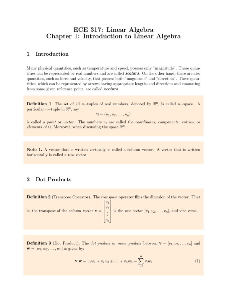 Chapter01 - Introduction To Vectors | PDF | Vector Space | Derivative
