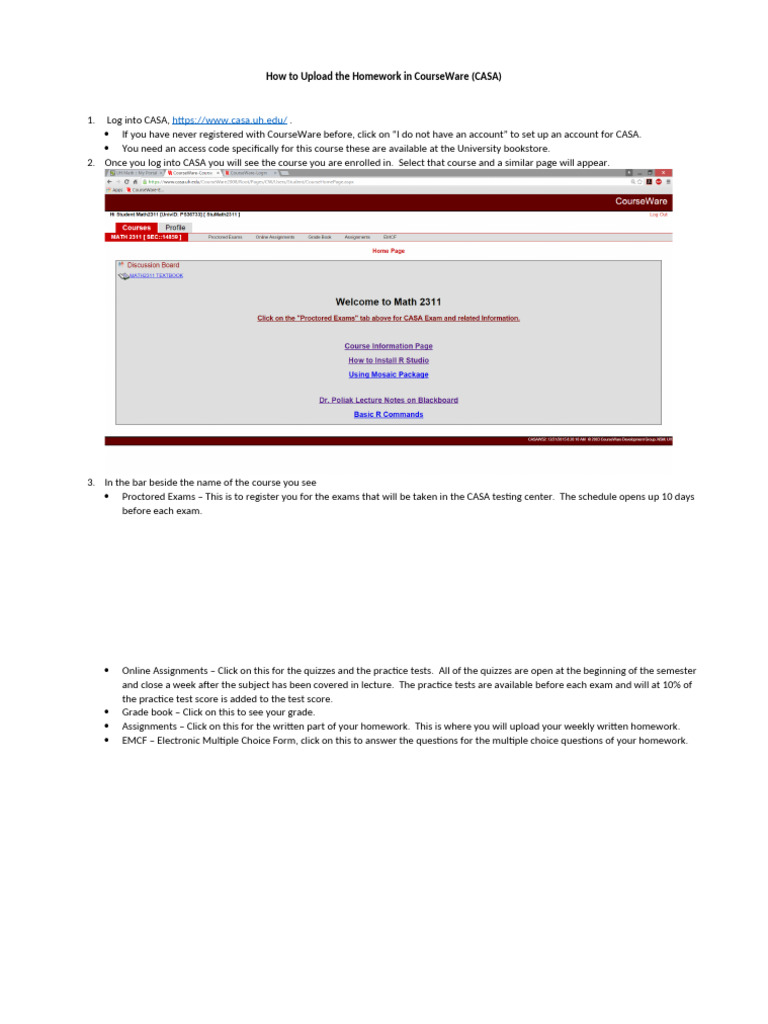 How To Upload The Homework in CourseWare | PDF