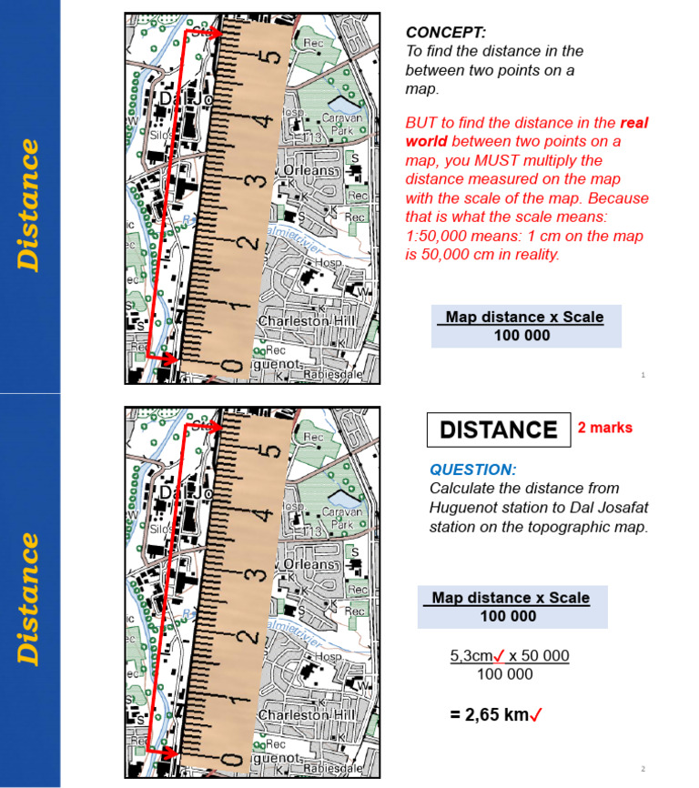 Notes Mapwork Distance | PDF