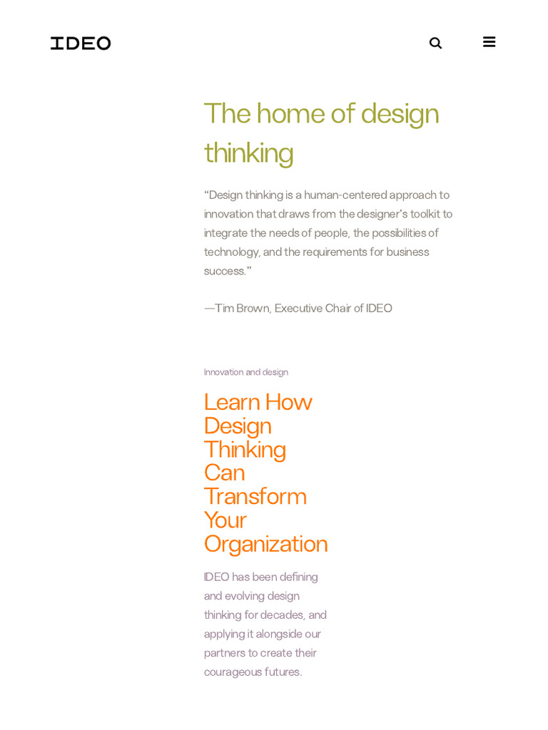 IDEO Design Thinking - IDEO - Design Thinking | PDF | Design Thinking ...