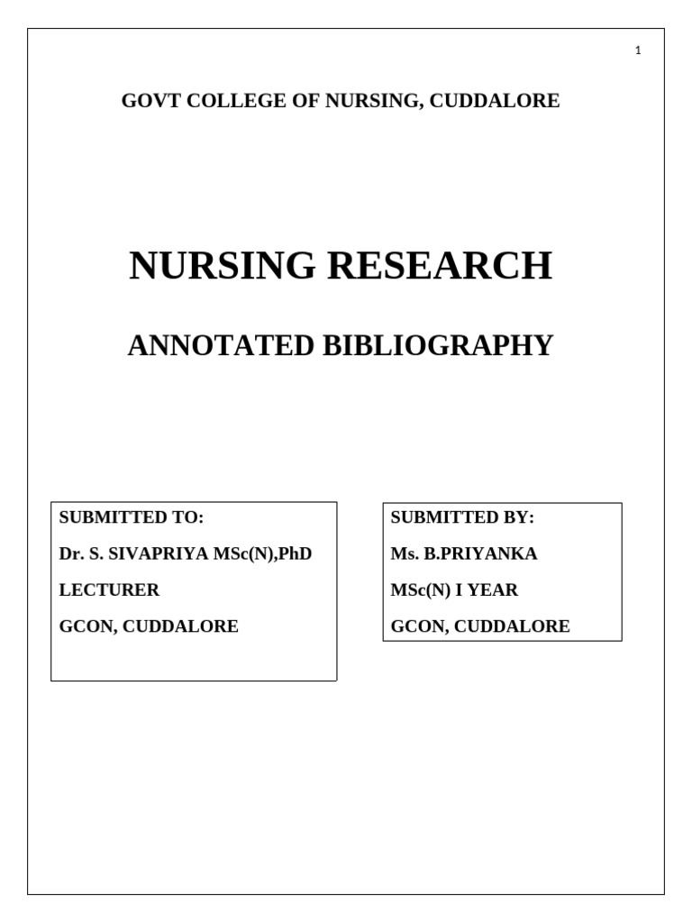 What Is An Annotated Bibliography-1 | PDF | Citation | Bibliography