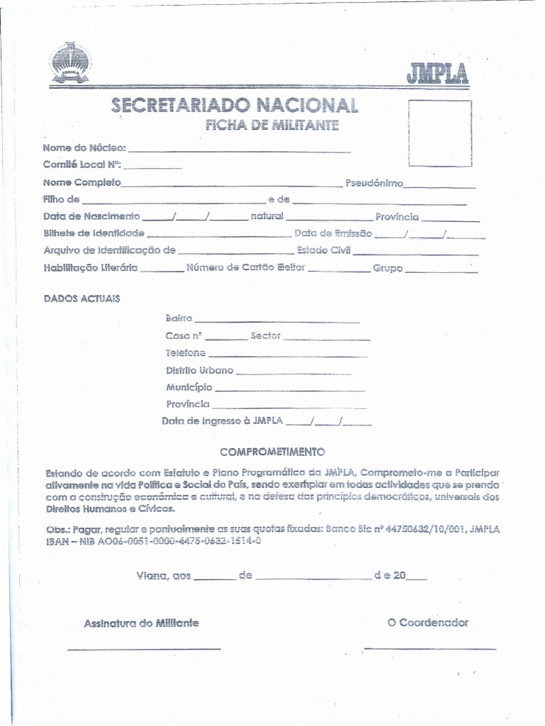 Ficha de Militante | PDF