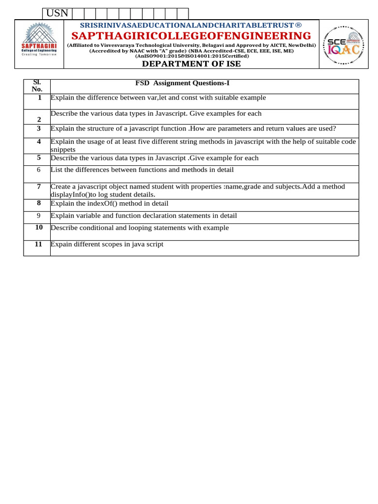 FSD Assignment 2026 | PDF