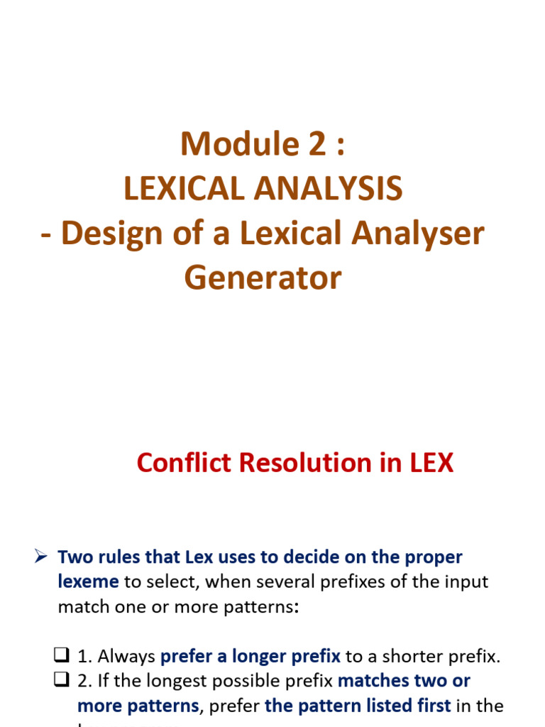 6 Module 2 Lexical Analysis 4 | PDF | Computer Programming | Algorithms