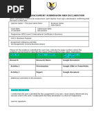 BTEC Learner Assessment Declaration Form | PDF