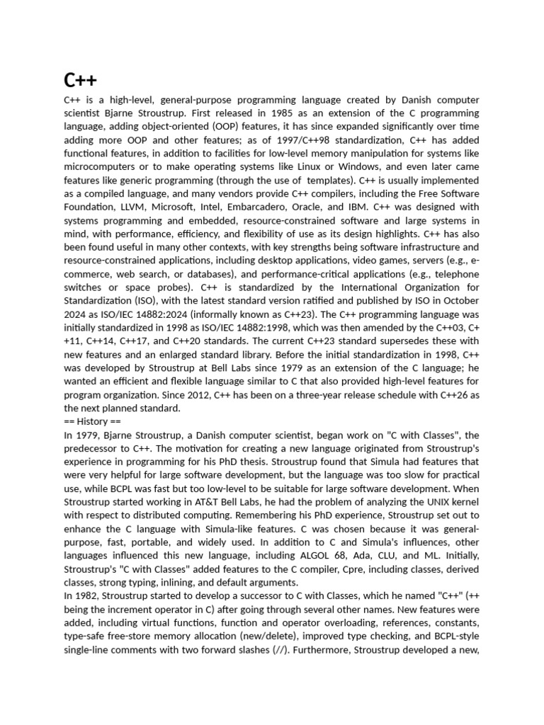 C | PDF | C++ | Computer Programming