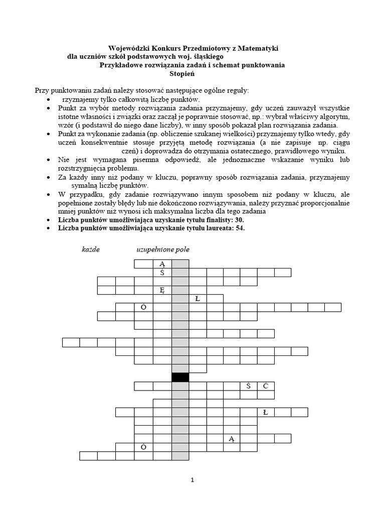 2022-2023 Matematyka SP III Stopien Klucz (3533350) | PDF