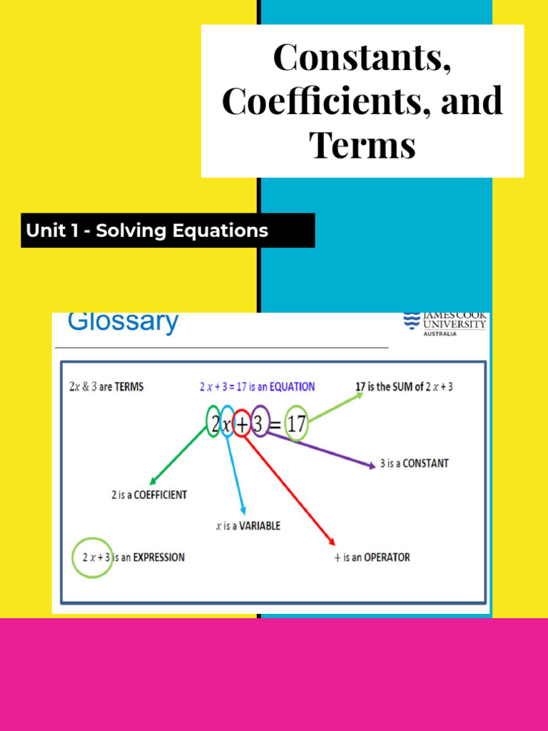 Constants Coefficients and Terms | PDF