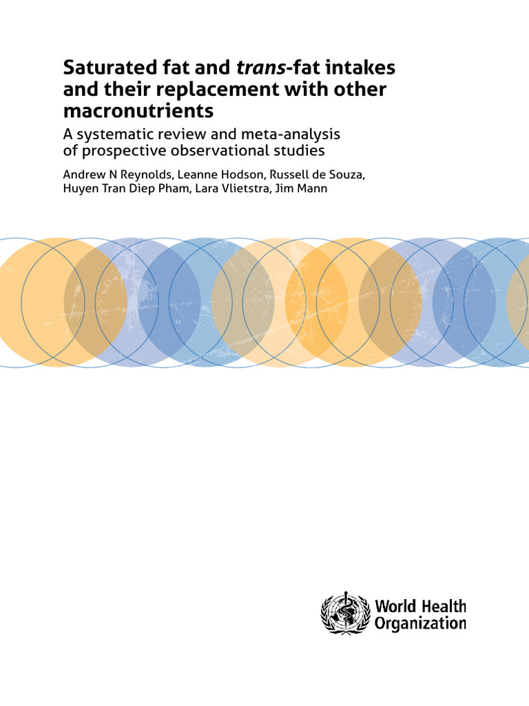 Saturated Fat and Trans-Fat Intakes and Their Replacement With Other ...