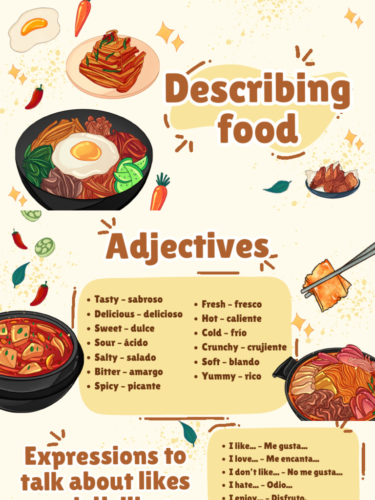 Food Adjectives | PDF