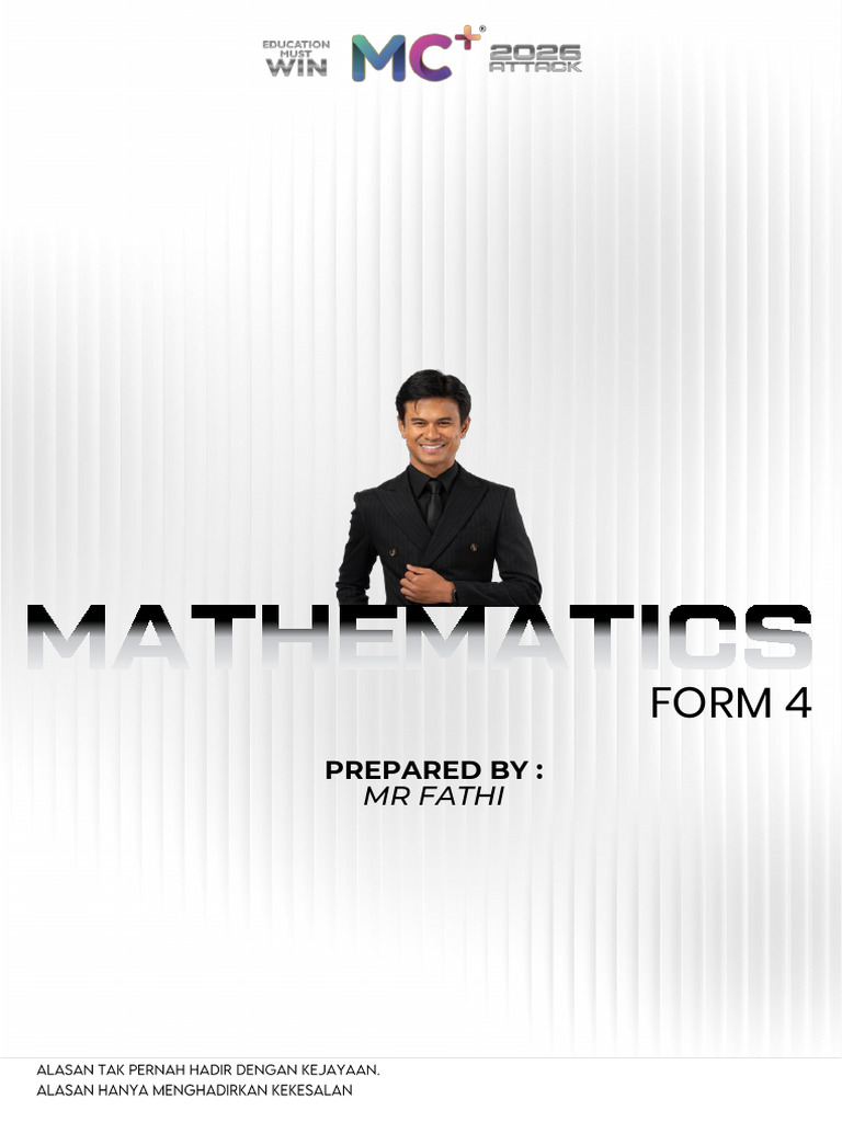 Note-Form 4 Maths MR Fathi 07.01.2026 | PDF
