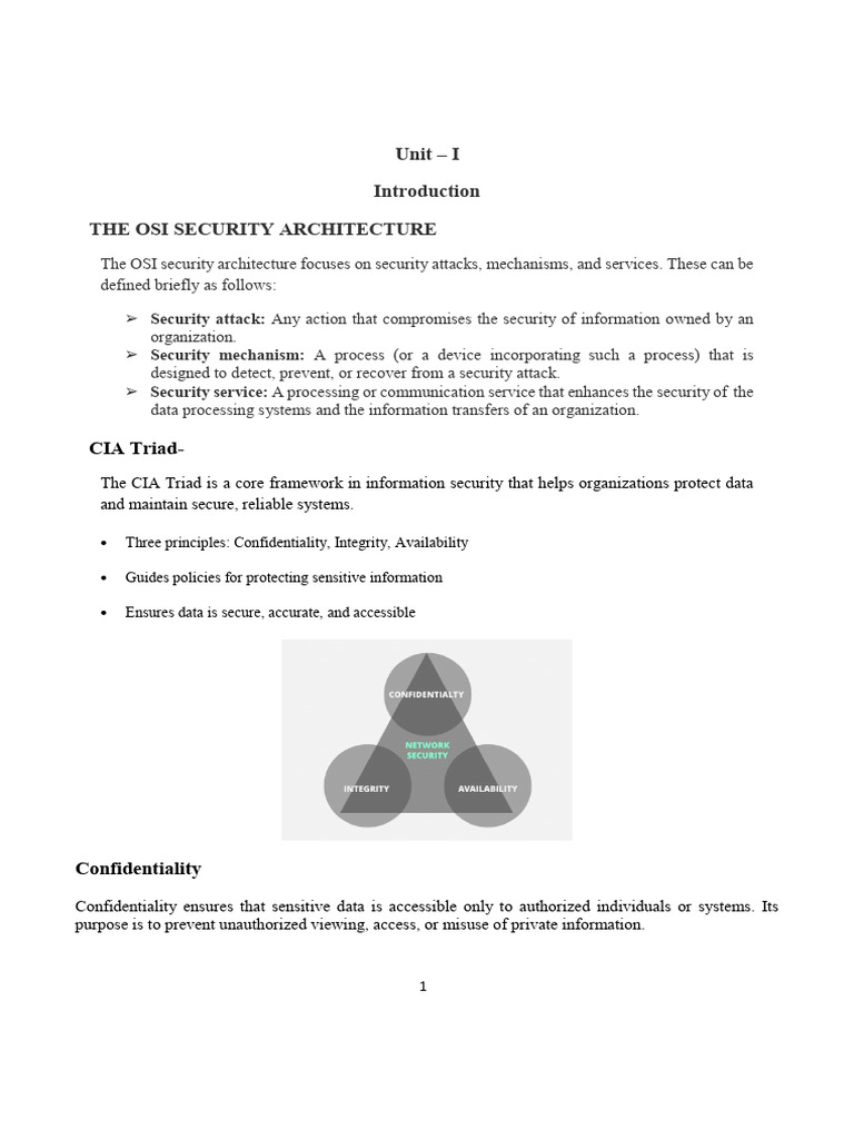 Unit I | PDF | Cipher | Cryptography