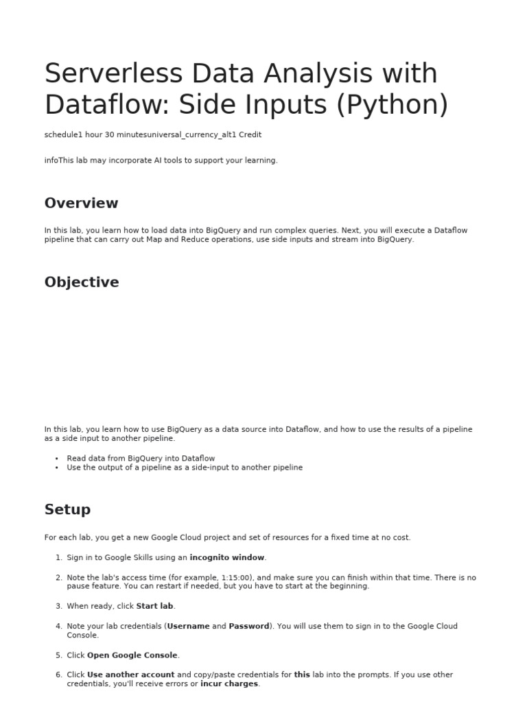 Serverless Data Analysis With Dataflow - Side Inputs (Python) - Google ...