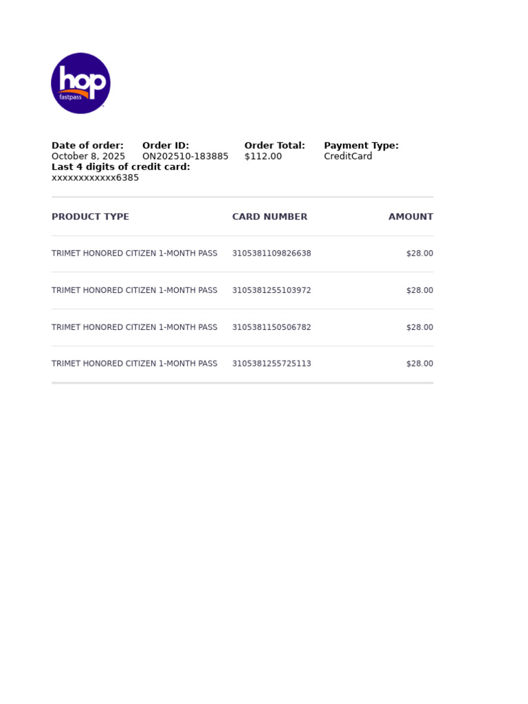 10.8.25 TriMet Pass Receipt | PDF