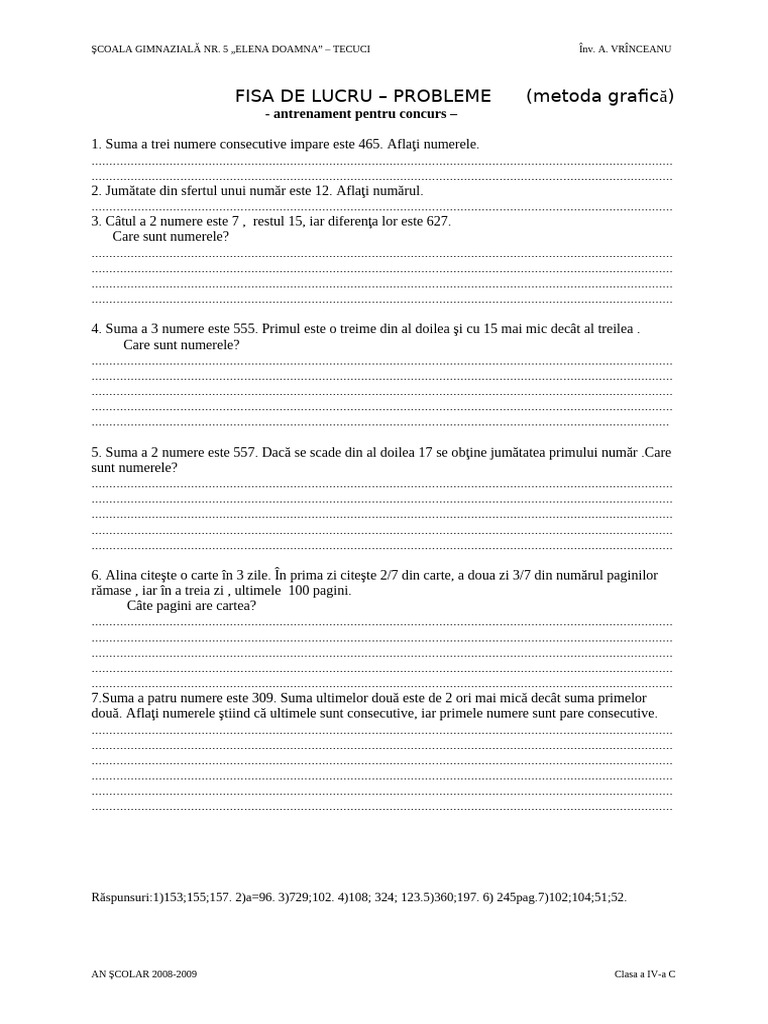 Matoda Grafica Clasa a III-A | PDF