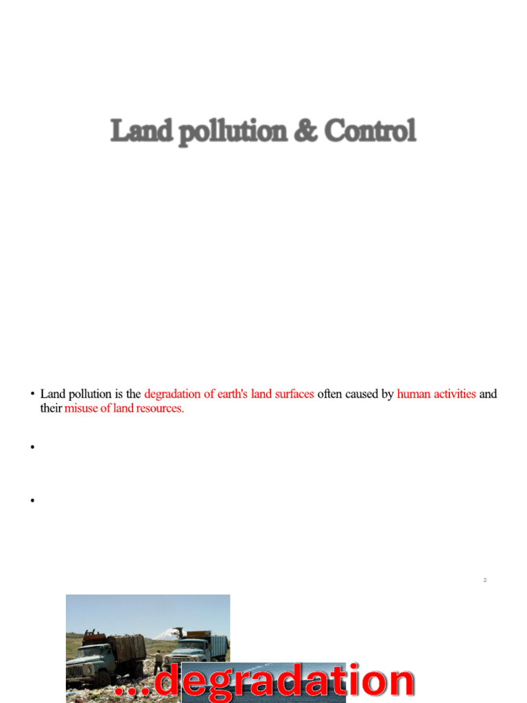 Land Pollution & Control | PDF | Soil | Waste