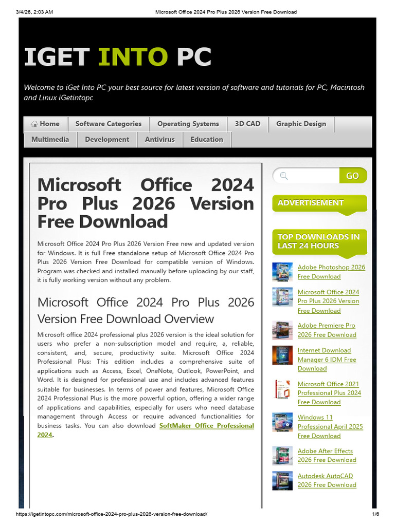 Microsoft Office 2024 Pro Plus 2026 Version | PDF | Microsoft Office ...