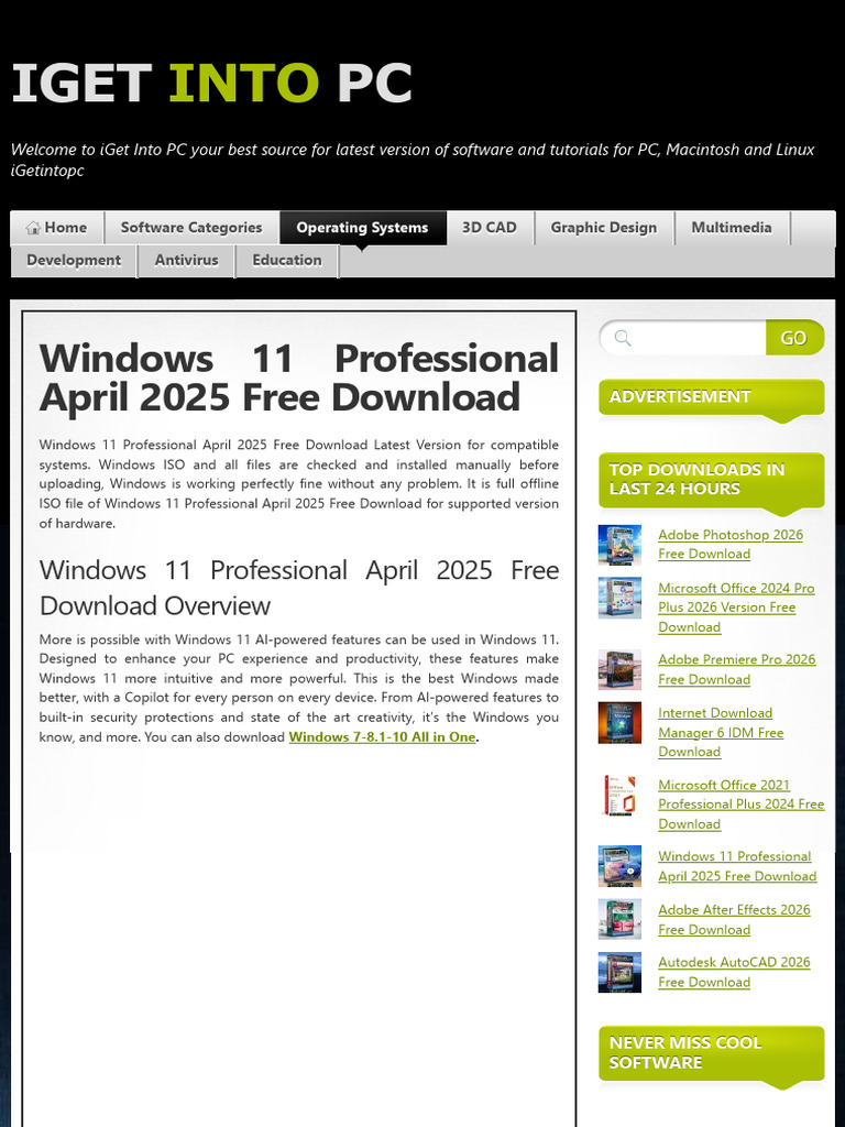 Windows 11 Professional April 2025 | PDF | Microsoft Windows | 64 Bit ...