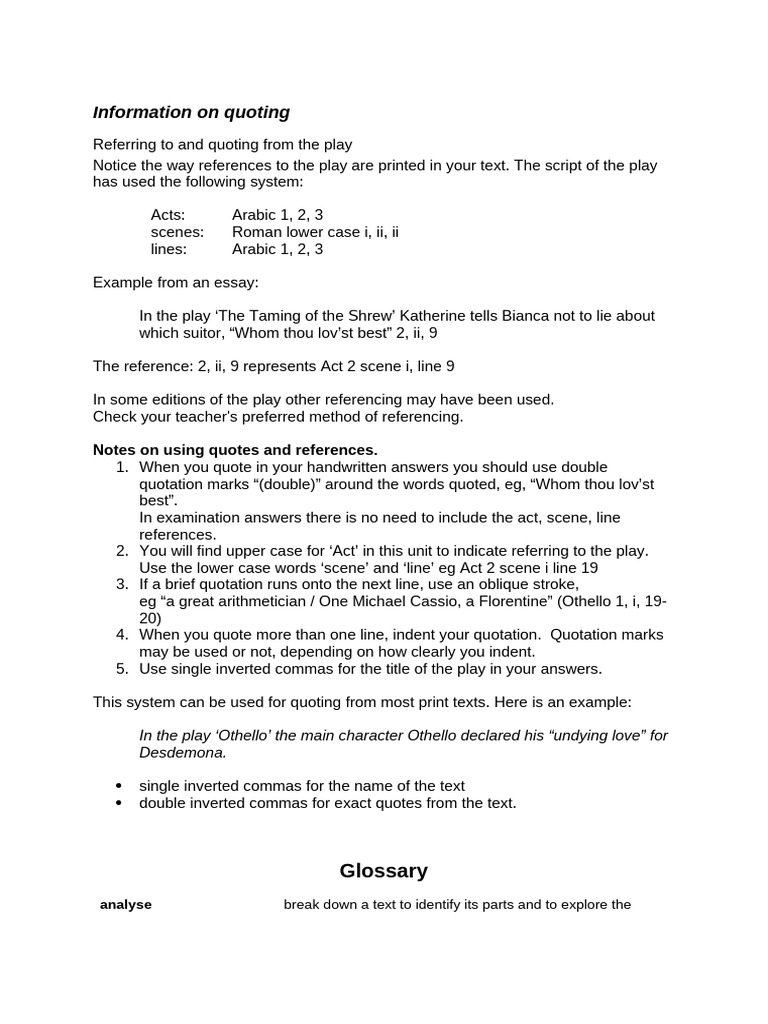 Information On Quoting | PDF | Quotation Mark